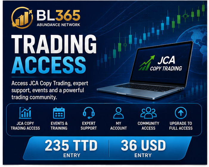 BL365 Abundance Network Trading Access, 235 TTD or 36 USD